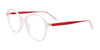Takumi TK1184 Eyeglasses with Clip-on Sunglasses | Size 53 / Crystal Pink