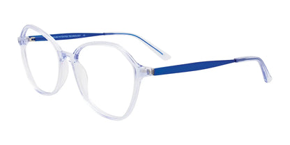 Takumi TK1184 Eyeglasses with Clip-on Sunglasses Crystal Blue