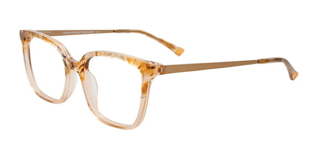 Takumi TK1185 Eyeglasses with Clip-on Sunglasses Marbled Brown & Crystal Brown