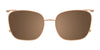 Takumi TK1185 Eyeglasses with Clip-on Sunglasses | Size 49 / Marbled Brown & Crystal Brown
