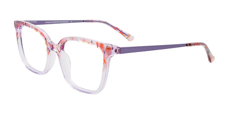 Takumi TK1185 Eyeglasses with Clip-on Sunglasses Marbled Pink & Crystal Lilac