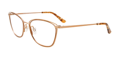 Takumi TK1186 Eyeglasses with Clip-on Sunglasses Gold & Light Brown