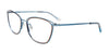 Takumi TK1186 Eyeglasses with Clip-on Sunglasses | Size 53 / Blue & Light Brown
