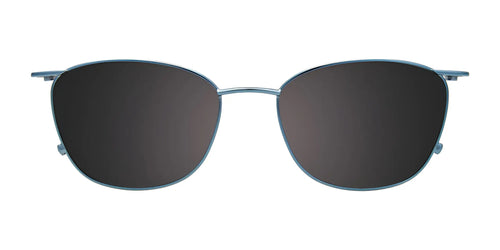 Takumi TK1186 Eyeglasses with Clip-on Sunglasses / Size 53 / Blue & Light Brown