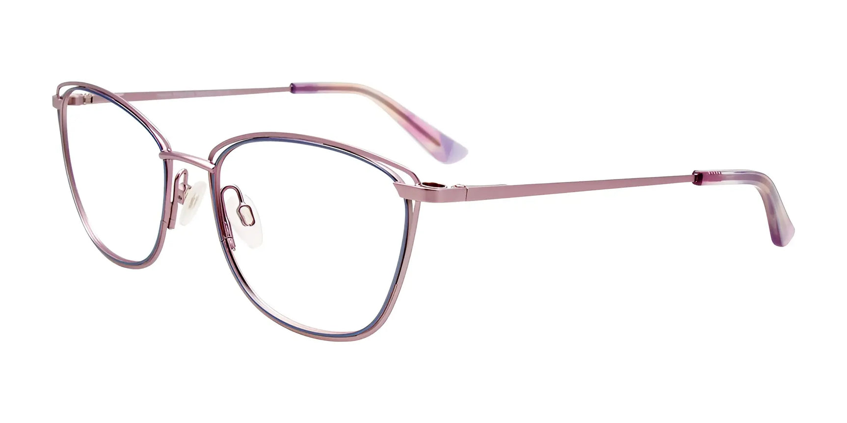 Takumi TK1186 Eyeglasses with Clip-on Sunglasses Light Lilac & Blue