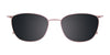 Takumi TK1186 Eyeglasses with Clip-on Sunglasses | Size 53 / Blue & Light Brown
