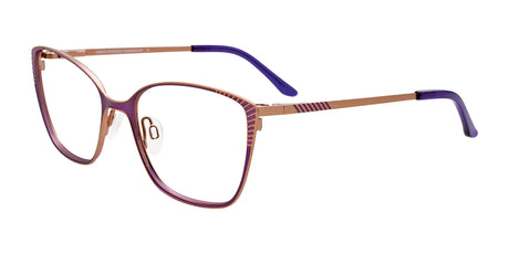 Takumi TK1188 Eyeglasses with Clip-on Sunglasses Satin Purple & Satin Pink Gold