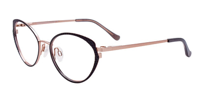 Takumi TK1189 Eyeglasses with Clip-on Sunglasses Satin Black & Satin Pink Gold