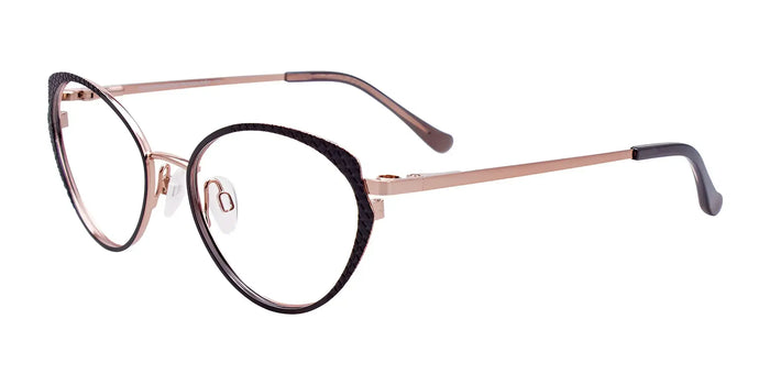 Takumi TK1189 Eyeglasses with Clip-on Sunglasses | Size 52 / Satin Black & Satin Pink Gold
