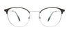 Takumi TK1190 Eyeglasses with Clip-on Sunglasses | Size 49 / Blue & Pink Gold