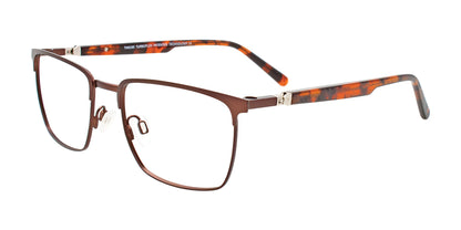 Takumi TK1191 Eyeglasses with Clip-on Sunglasses Brown