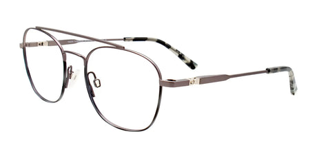 Takumi TK1192 Eyeglasses with Clip-on Sunglasses Steel & Grey Demi