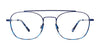 Takumi TK1192 Eyeglasses with Clip-on Sunglasses | Size 52 / Blue & Blue Demi