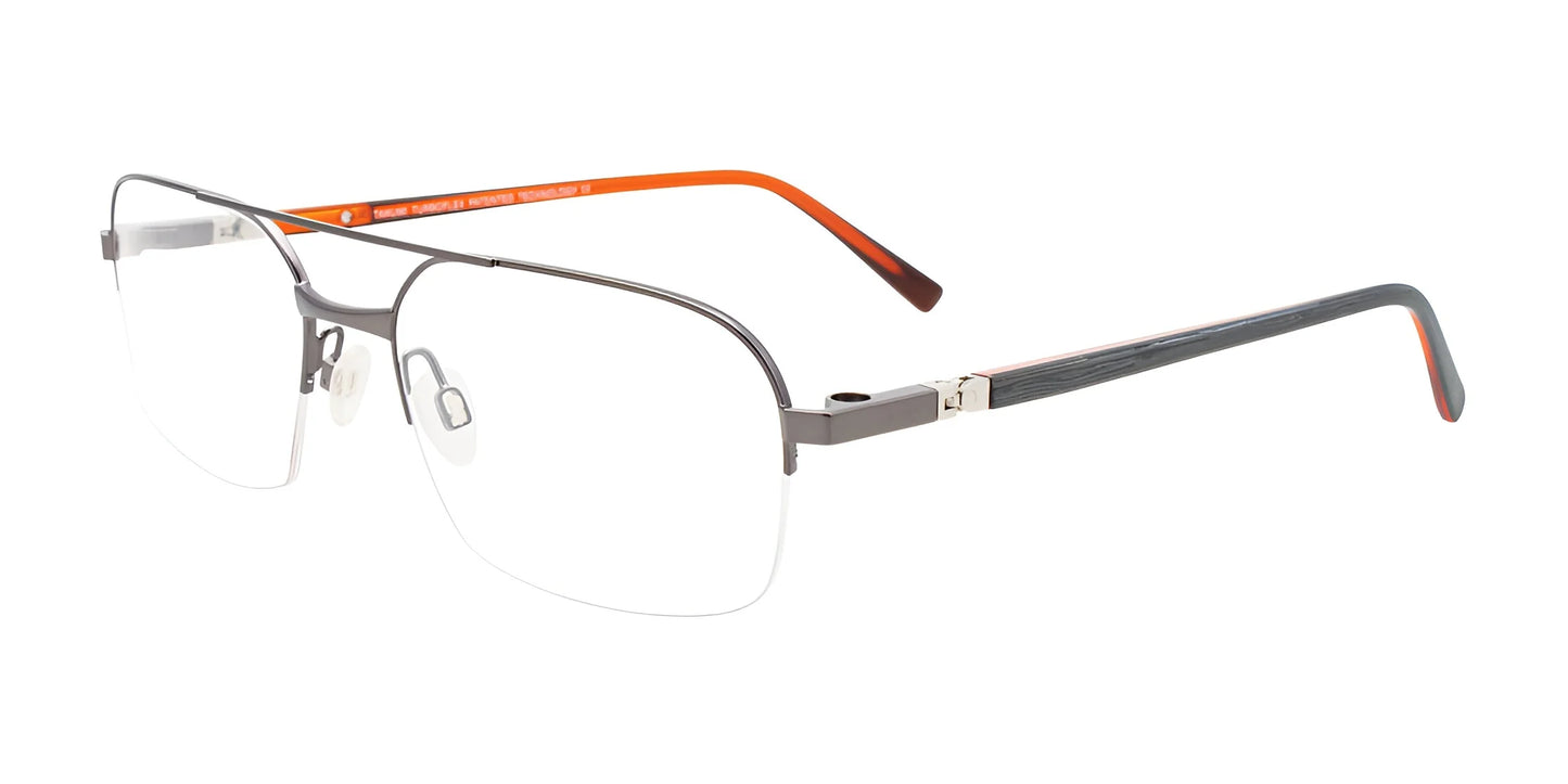 Takumi TK1194 Eyeglasses with Clip-on Sunglasses Satin Grey / Orange