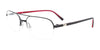 Takumi TK1194 Eyeglasses with Clip-on Sunglasses | Size 56 / Satin Black/Red