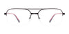 Takumi TK1194 Eyeglasses with Clip-on Sunglasses | Size 56 / Satin Black/Red