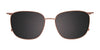 Takumi TK1198 Eyeglasses with Clip-on Sunglasses | Size 51 / Cryl Grey/Crystal Grey Shade