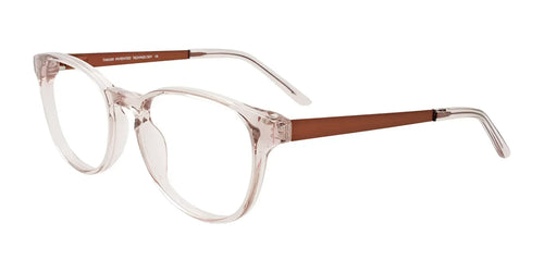 Takumi TK1199 Eyeglasses with Clip-on Sunglasses / Size 49 / Crystal Beige/Copper Satin