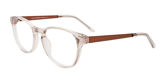 Takumi TK1199 Eyeglasses with Clip-on Sunglasses | Size 49 / Crystal Beige / Copper Satin
