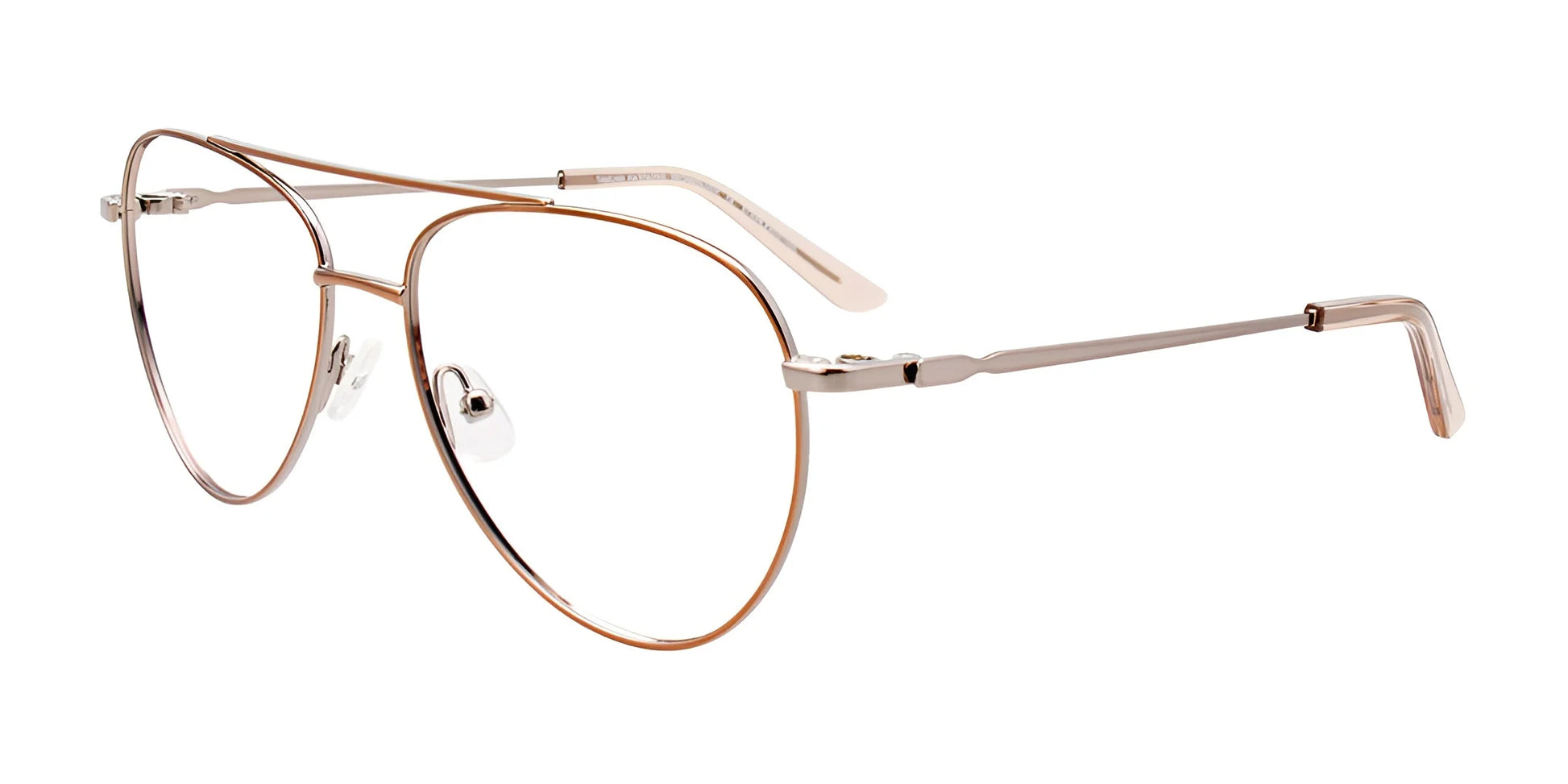 Takumi TK1200 Eyeglasses with Clip-on Sunglasses Shiny Lt Cop & Sil / Sh Sil & Bg