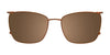 Takumi TK1201 Eyeglasses with Clip-on Sunglasses | Size 55 / Light Brown & Dark Brown/Lt Brown
