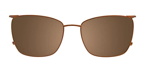 Takumi TK1201 Eyeglasses with Clip-on Sunglasses / Size 55 / Light Brown & Dark Brown/Lt Brown