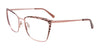 Takumi TK1201 Eyeglasses with Clip-on Sunglasses | Size 55 / Pink Gold & Black/Pink Gold