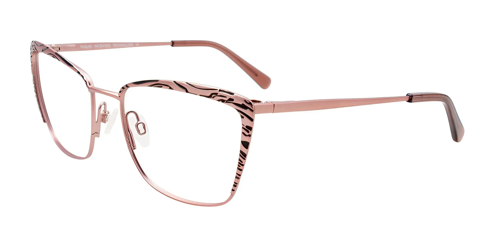 Takumi TK1201 Eyeglasses with Clip-on Sunglasses Pink Gold & Black / Pink Gold