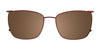 Takumi TK1201 Eyeglasses with Clip-on Sunglasses | Size 55 / Light Brown & Dark Brown/Lt Brown