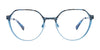 Takumi TK1203 Eyeglasses with Clip-on Sunglasses | Size 50 / Light Blue & Black