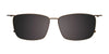 Takumi TK1205 Eyeglasses with Clip-on Sunglasses | Size 54 / Brown Tort/Brown & Steel