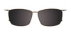 Takumi TK1205 Eyeglasses with Clip-on Sunglasses | Size 54 / Brown Tort/Brown & Steel