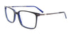 Takumi TK1206 Eyeglasses with Clip-on Sunglasses | Size 55 / Black & Ultramarine
