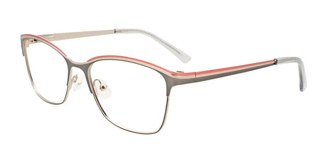 Takumi TK1207 Eyeglasses with Clip-on Sunglasses Steel & Pink