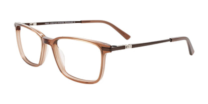 Takumi TK1208 Eyeglasses with Clip-on Sunglasses Transparent Brown / Brown