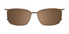 Takumi TK1208 Eyeglasses with Clip-on Sunglasses | Size 51 / Slate Grey/Silver