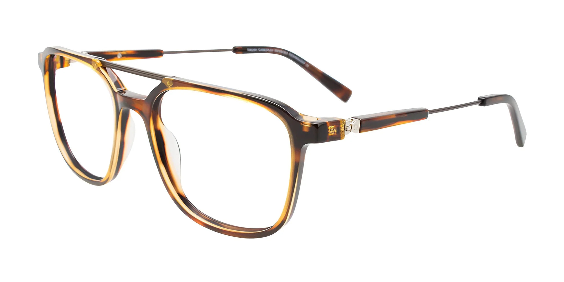 Takumi TK1209 Eyeglasses Brown Havanna & Steel