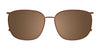Takumi TK1209 Eyeglasses with Clip-on Sunglasses | Size 54 / Brown Havanna & Steel