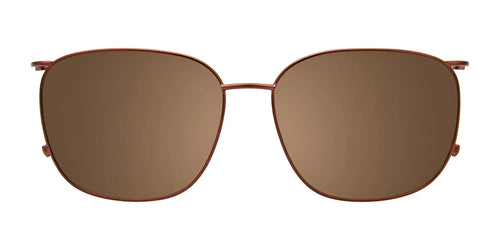 Takumi TK1209 Eyeglasses with Clip-on Sunglasses / Size 54 / Brown Havanna & Steel