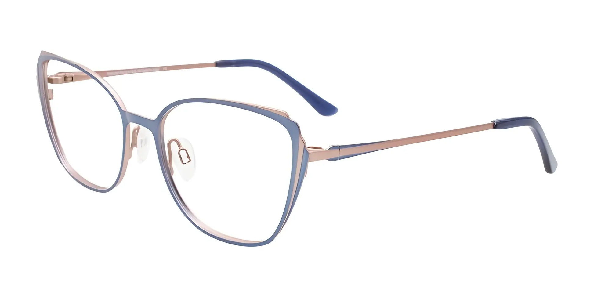 Takumi TK1210 Eyeglasses with Clip-on Sunglasses Lt Blue & Beige