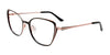 Takumi TK1210 Eyeglasses with Clip-on Sunglasses | Size 53 / Black & Pink Gold