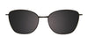Takumi TK1210 Eyeglasses with Clip-on Sunglasses | Size 53 / Black & Pink Gold