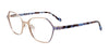 Takumi TK1211 Eyeglasses with Clip-on Sunglasses | Size 51 / Sat Gold & Blue/Blue Tort