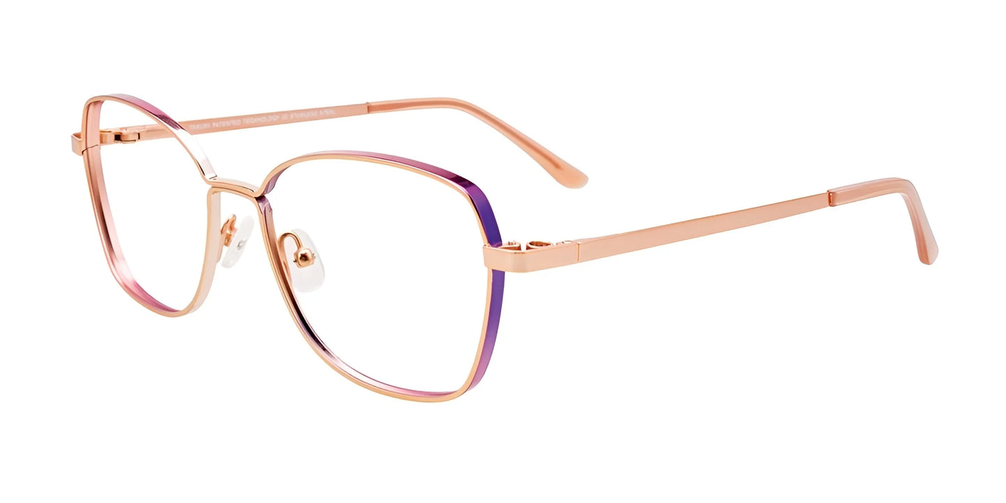 Takumi TK1213 Eyeglasses with Clip-on Sunglasses Pink Gold & Gra Eyerim / Pink Gold