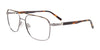 Takumi TK1215 Eyeglasses with Clip-on Sunglasses | Size 53 / Steel & Brown Tortoise