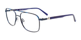 Takumi TK1215 Eyeglasses with Clip-on Sunglasses Blue & Blue Tortoise