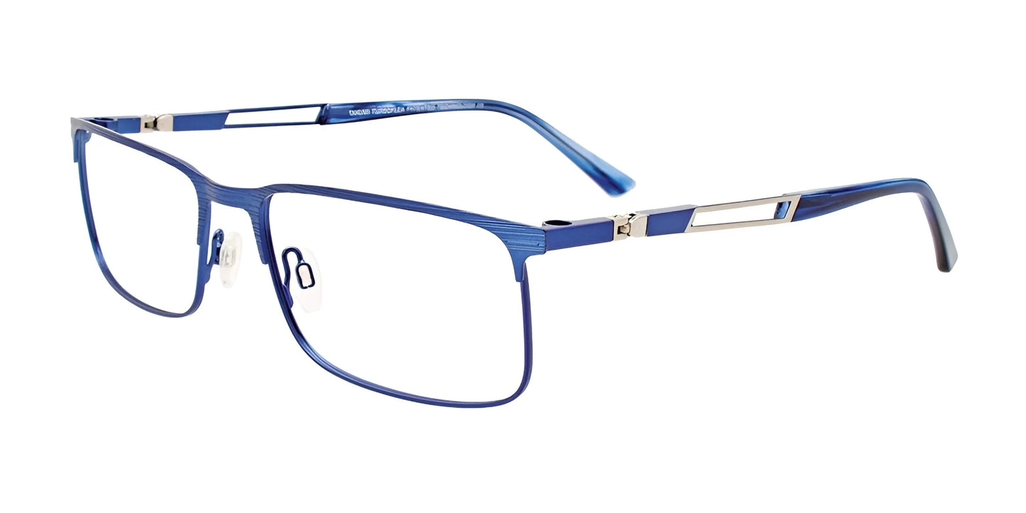 Takumi TK1216 Eyeglasses with Clip-on Sunglasses Blue