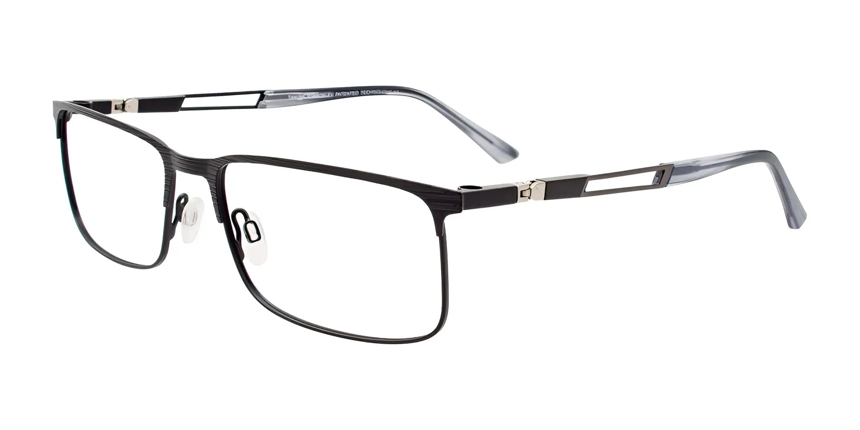 Takumi TK1216 Eyeglasses with Clip-on Sunglasses Black & Blue