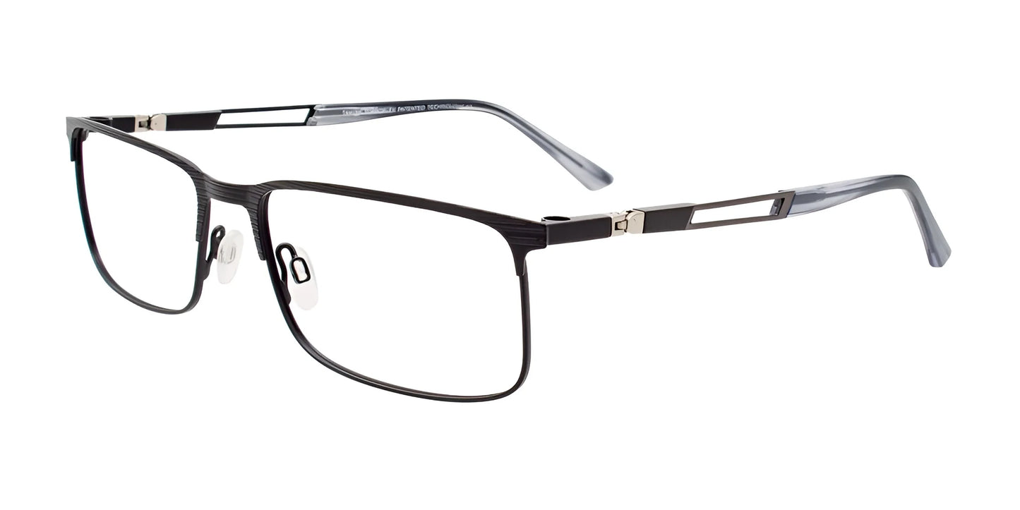 Takumi TK1216 Eyeglasses with Clip-on Sunglasses Black & Blue