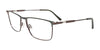 Takumi TK1217 Eyeglasses with Clip-on Sunglasses | Size 55 / Green & Dark Steel